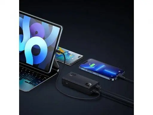 Повербанк Baseus Adaman 2 Metal Digital Display Power Bank 30W 20000 mAh Black - фото 5