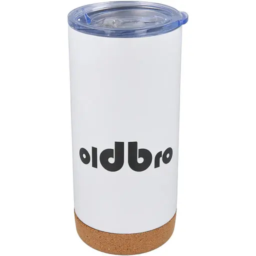 Кухоль OldBro для старого друга з корковим дном 480 мл White Classic із нержавіючої сталі з подвійними стінками - фото 1