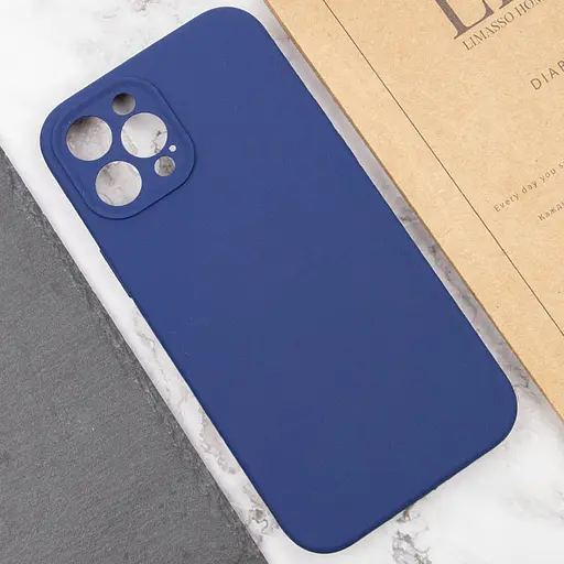 Чохол Epik Silicone Case Full Camera Protective AA NO LOGO для Apple iPhone 12 Pro 6.1 Синій/Deep navy - фото 5