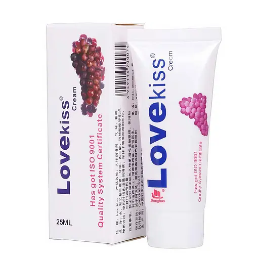 Гель-лубрикант зволожуючий Love Kiss на водній основі зі смаком винограду 25 мл - фото 1