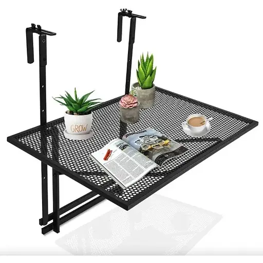 Подвесной столик Costway Mesa балконный черный - фото 5