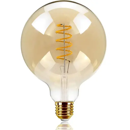 Вінтажна світлодіодна лампа EXTRASTAR, E27 Edison Screw 6W (еквівалент 42 Вт) G125 Великі глобусні світлодіодні спіральні лампи