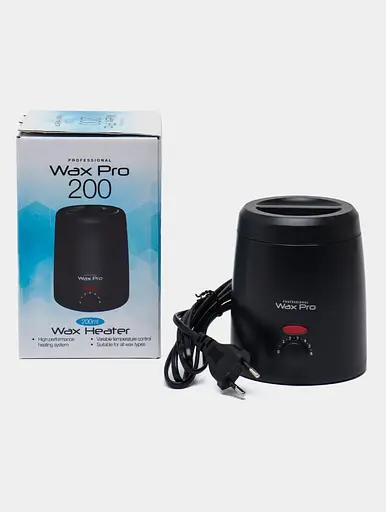 Воскоплав банковий для депіляції нагрівач для гарячого воску з терморегулятором Wax Pro-200 200мл Чорний - фото 4