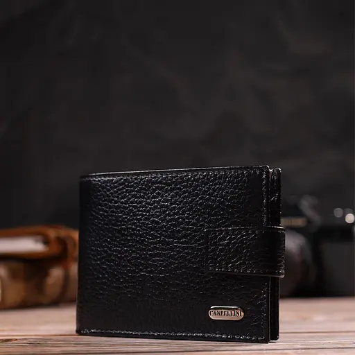 Мужской кожаный кошелек Canpellini 11х8.3х1 см acs0025707 - фото 6