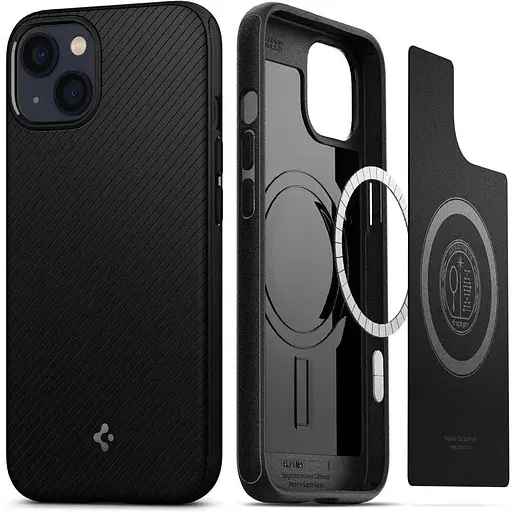Оригинальный противоударный чехол Spigen для iPhone 13 / iPhone 14 Core Armor MagSafe MagFit Black ACS04676