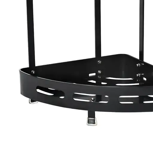 Полка Homax трехуровневая угловая алюминиевая 57х23.7х23.7 см черная (EBA-3530 BL) - фото 5