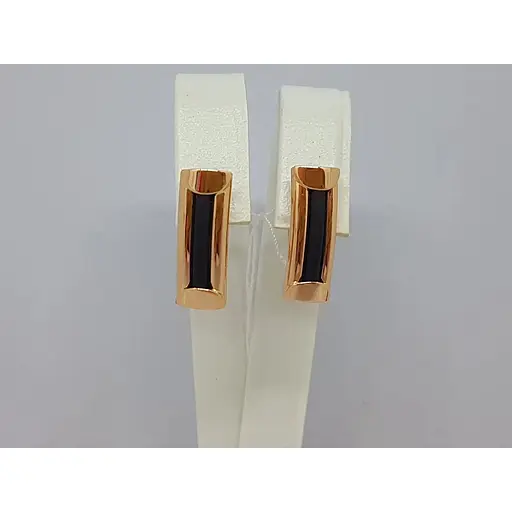 Золотые серьги Tango с каучуком. 930022 - фото 4