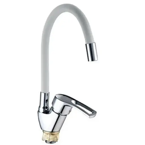 Змішувач для кухні Mixxus YUB4-181 з білим силіконовим виливом MI6482 Хром - фото 1