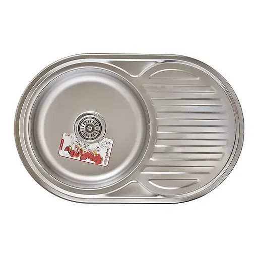 Кухонная мойка Zerix Z7750-08-180E satin ZM0596, Нержавеющая сталь - фото 1