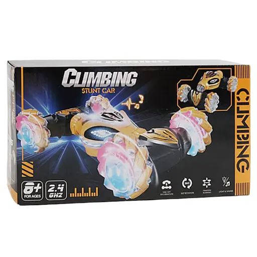 Трюковая радиоуправляемая машина-оборотень CV 8818-108-83783, 3.7V, 2.4GHz, Жестовое управление, Желтая - фото 2