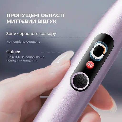 Електрична зубна щітка Oclean X Pro Digital Purple - фото 14