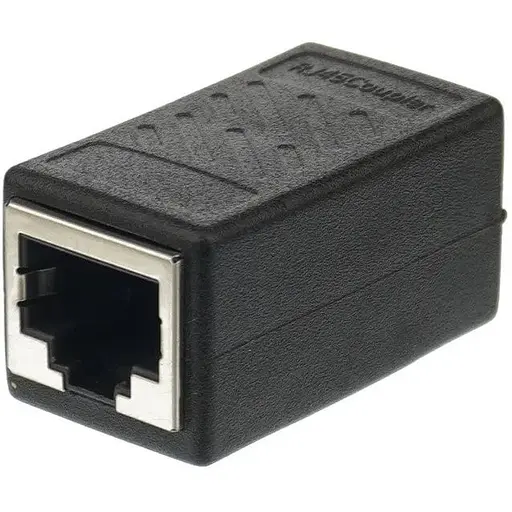 Адаптер з'єднувач RJ45 to RJ45 чорний