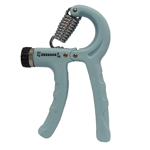 Эспандер кистевой пружинный с регулируемой нагрузкой Bambi MS 4122-5(Turquoise) нагрузка 5-60 кг - фото 1