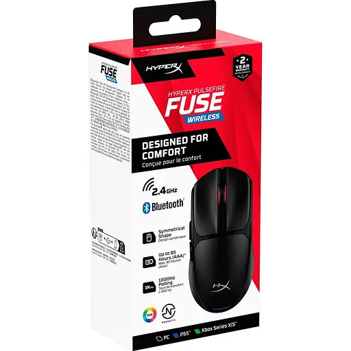 Миша HyperX Pulsefire Fuse RGB Black (A1KY6AA) - фото 9