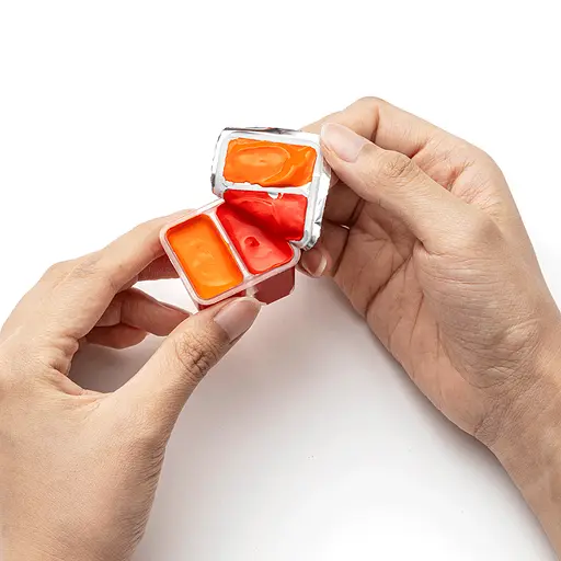 Набор гуашевых красок Twin Cup 36×12 мл фиолетовый пластиковый пенал HIMI - фото 5