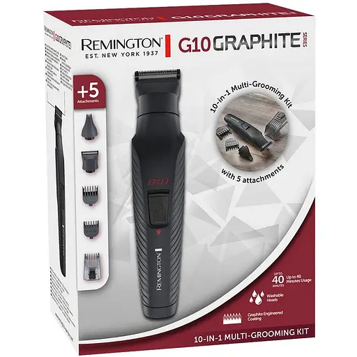 Тример універсальний Remington PG2100 G10 Graphite 10-in-1 Multigrooming Kit (43323530100) - фото 6