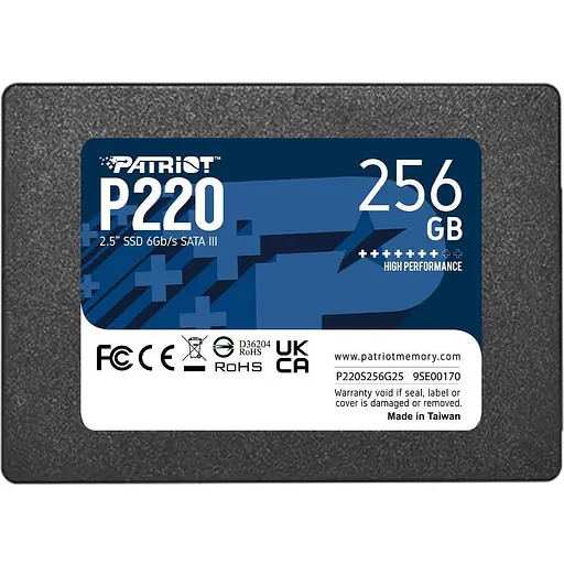 SSD накопичувач Patriot P220 256 GB (P220S256G25) [153434]