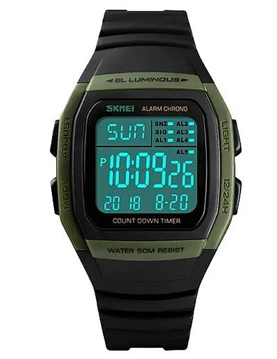 Чоловічий спортивний годинник Skmei 1278 Зелений - фото 2