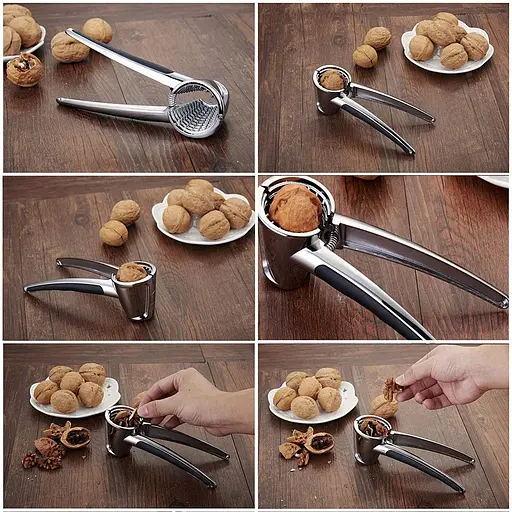 Комплект из 3 металлических прочных орехоколов (конусный, конусный с силиконовой вставкой, щипцевидный), Kitchen Master 84086 - фото 5