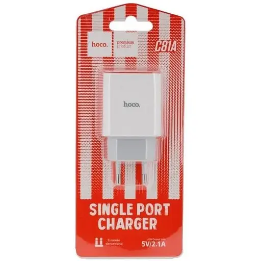 Зарядное сетевое устройство Hoco C81A 2.1A 1USB - фото 6