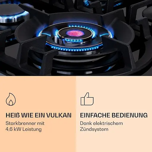 Газова варильна поверхня Klarstein Ignito Max 4 (10036453) - фото 4