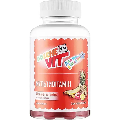Набір: Вітаміни для дітей Dolche Vit Мультівітамін на основі пектину 60 желейних цукерок + вітаміни Dolche Vit Мультівітамін на основі пектину 60 желейних цукерок - фото 2