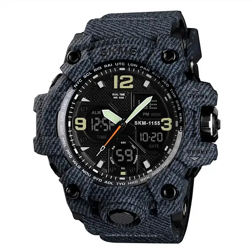 Чоловічий годинник Skmei Hamlet 1155 Темний джинс