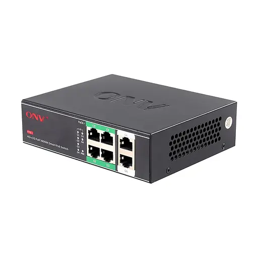 PoE-коммутатор неуправляемый гигабитный 6-портовый ONV-H3064PS с 4 портами PoE (73-00063)