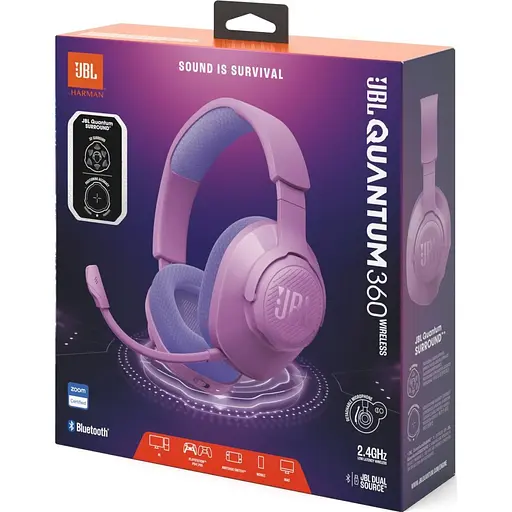Ігрові навушники JBL Quantum 360 Purple (JBLQTUM360PUR) [130741] - фото 7