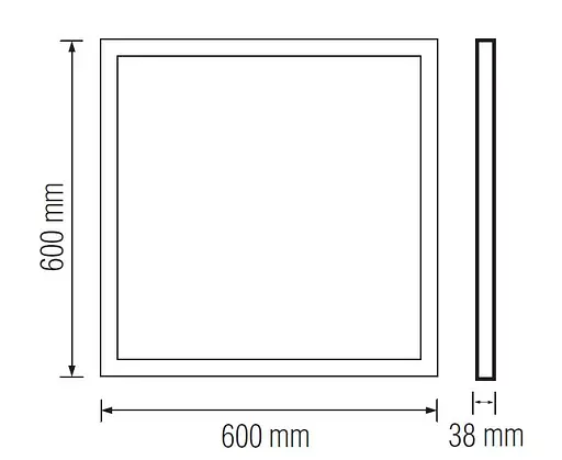 Світильник накладний 600*600 SMD LED "PULSAR-48" 48 W 6400K чорний - фото 2