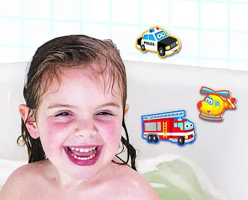 Набір наклейок для ванної 4M Транспорт Bubblie Duckie 00-04748 Іграшки для ванної купання - фото 2