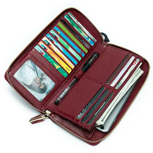 Жіночий шкіряний гаманець-клатч Vintage 12х11х2.5 см acs0015833 - фото 4