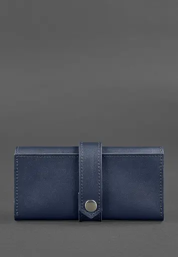Шкіряне портмоне 3.0 темно-синє - фото 2