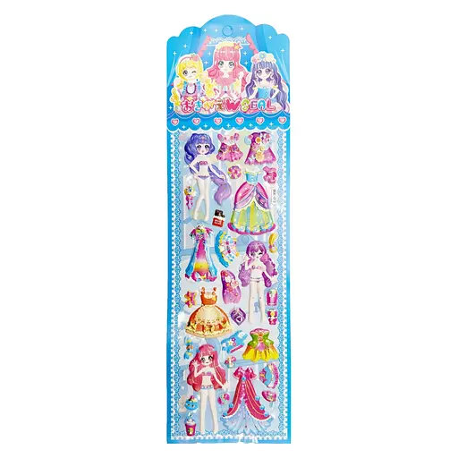 Детский набор наклеек Bambi 992327-1 для девочек, ПВХ, 33х10 см - фото 1