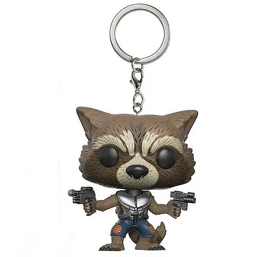 Фигурка-брелок Funko Pop Реактивный Енот с пистолетами Стражи Галактики Guardians of the Galaxy GG RR 48 - фото 1