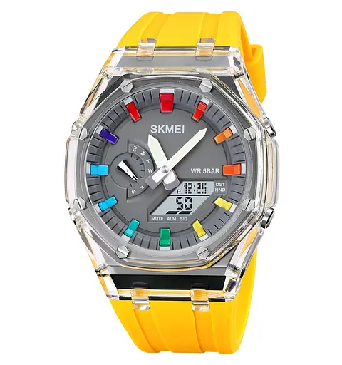 Наручний годинник 2100YL Yellow Skmei acs0030285 - фото 1