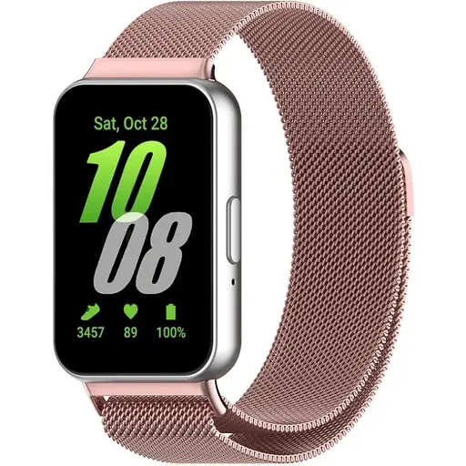 Ремешок DK для Samsung Galaxy Fit3 (R390) Metal Milanese Loop Magnetic (pink rose) - фото 3