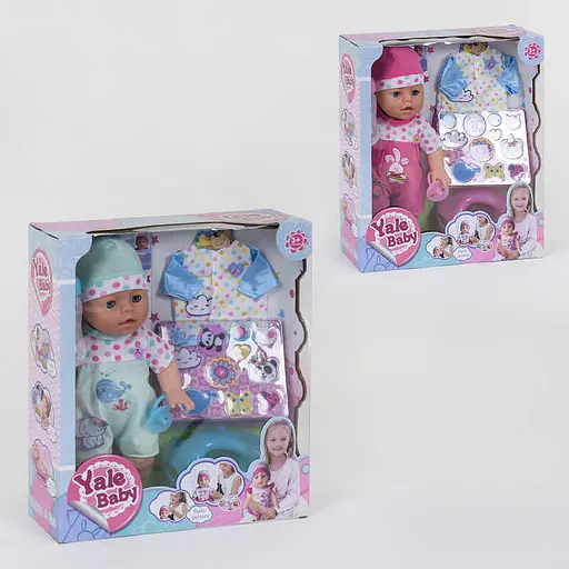 Пупс функціональний YL 1722 B, 4 функції, з набором липучок, з аксесуарами, в коробці (6982662581032) МІКС - фото 1
