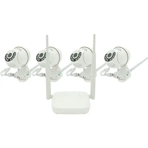 Комплект видеонаблюдения PiPo Wi-Fi-PTZ Outdoor 009-4-2MP (4 уличные камеры, кабели, блок питания, видеорегистратор APP-Xmeye)