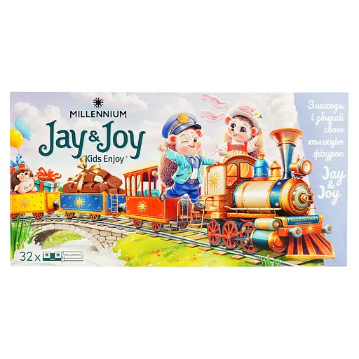 Уценка. Шоколад Millennium Jay&Joy молочный с молочной начинкой 360 г