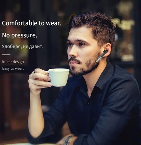 Бездротова Bluetooth-гарнітура Hoco E21 Grey - фото 7