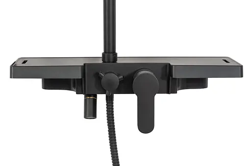 Душова система Rea Vigo чорний матовий з полицею REA-P7001, Чорний матовий - фото 5