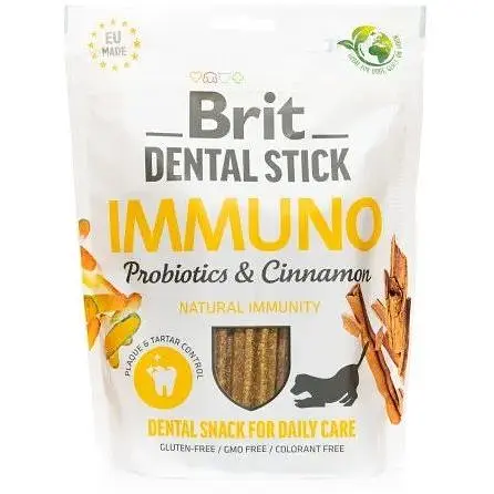 Ласощі для собак Brit Dental Stick Immuno для міцного імунітету, пробіотики та кориця 7 шт. 251 г - фото 5