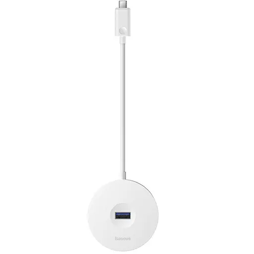 Перехідник HUB Baseus Round Box Type-C to USB 3.0 + 3USB 2.0 (CAHUB-G) Білий