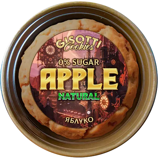 Печиво вершкове Gisotti "Яблучне" натуральне без цукру 270 г - фото 1