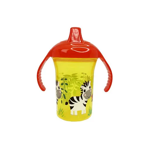 Пляшечка пластикова з ручками "Зебра" MGZ-0323(Yellow) 250 мл