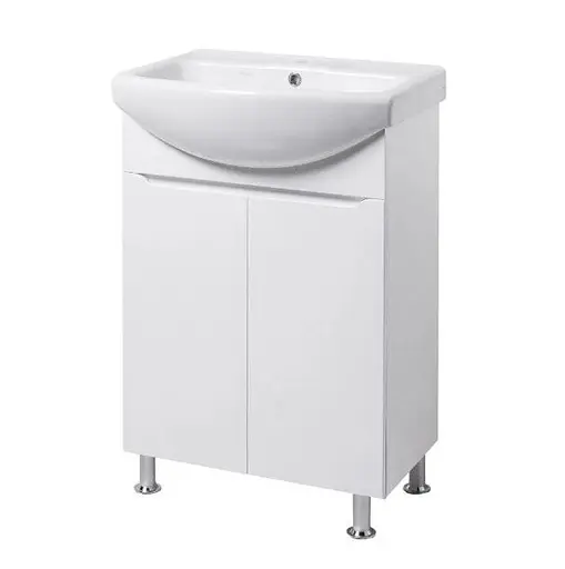 Тумба підлогова ПіК Альба Т1 з раковиною Cersanit Cersania 60 см Білий 30412 - фото 1