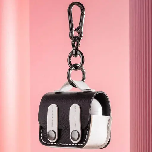 Шкіряний футляр Briefcase для навушників AirPods Pro Black / White - фото 4