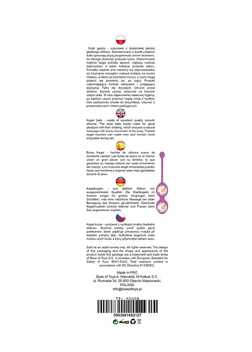 Вагінальні кульки Boss Series Kegel Balls, 20 см, м'ятний - фото 3