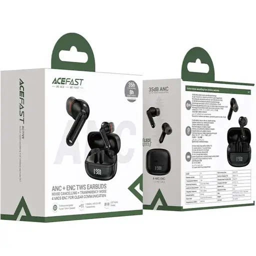 Наушники TWS Acefast W1 black - фото 4